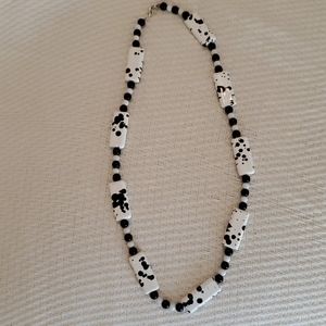 Necklace Black and White Dalmatian.